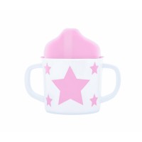 Trinklernbecher aus Melamin STARS - rosa