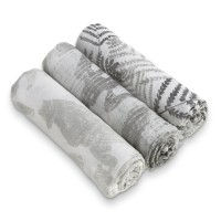 White Label by Aden+Anais 3er silky soft swaddle Pucktücher, Foragers