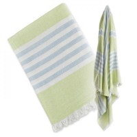 Lulujo-Turkish Towel Lime green&blue